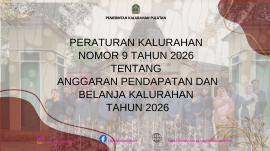 PERATURAN KALURAHAN PULUTAN NOMOR 9 TAHUN 2025 TENTANG ANGGARAN PENDAPATAN DAN BELANJA KALURAHAN